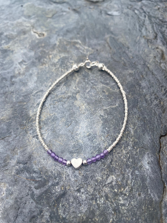 Pulsera Turmalinas Corazon