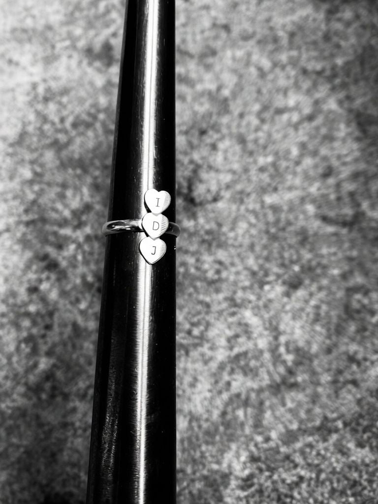 Anillo grabado personalizado 3 piezas
