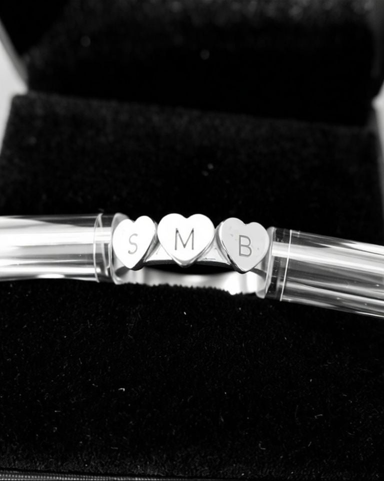 Anillo grabado personalizado 3 piezas