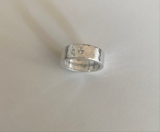 Anillo Zafiro Blanco